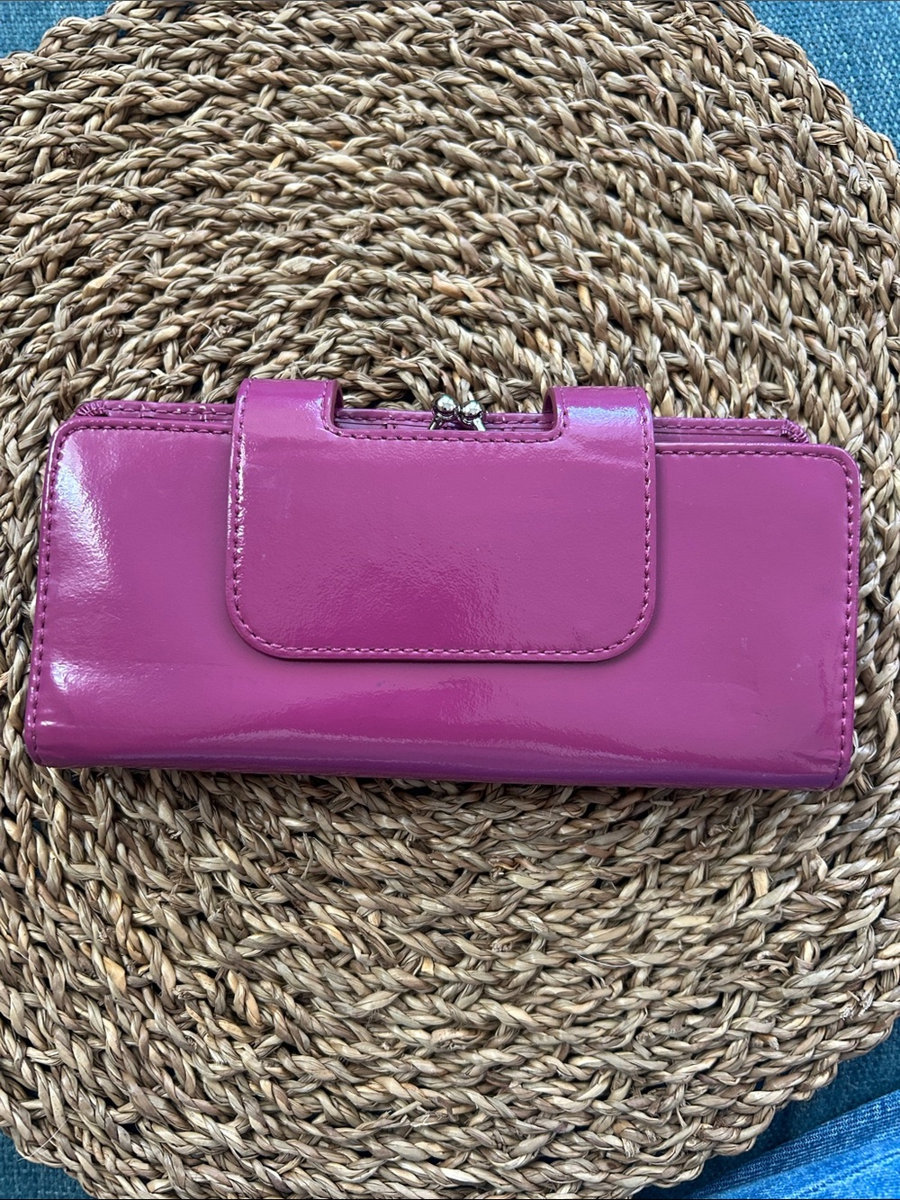 HOBO Patent Pink Wallet Clutch